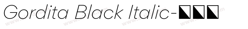 Gordita Black Italic字体转换